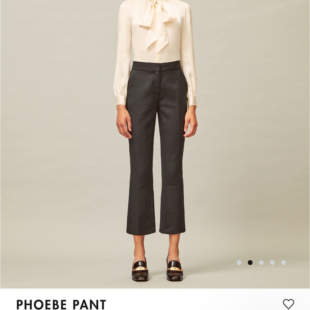 Authentic Tory Burch Phoebe pants in light khaki color.